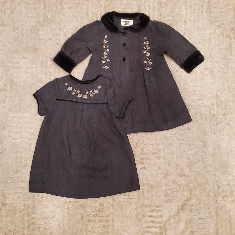 Little Bitty dress and coat set for baby girl 12 months